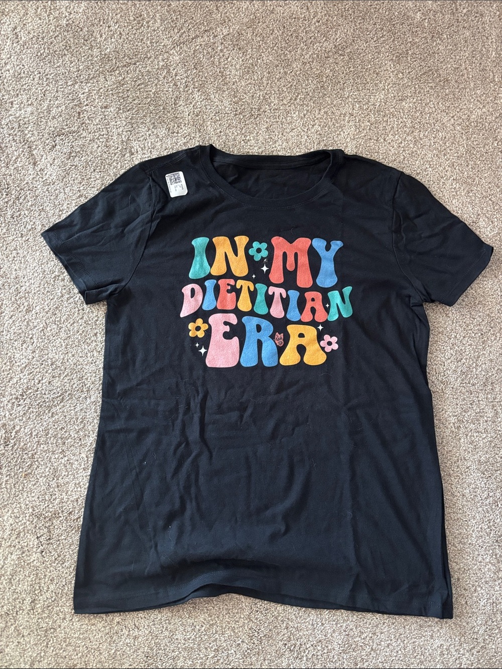 "In My Dietitian Era" Black Graphic Tee